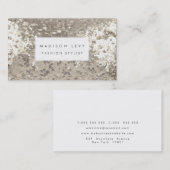 Carte De Visite Séquences Silver Fashion Stylist (Devant / Derrière)