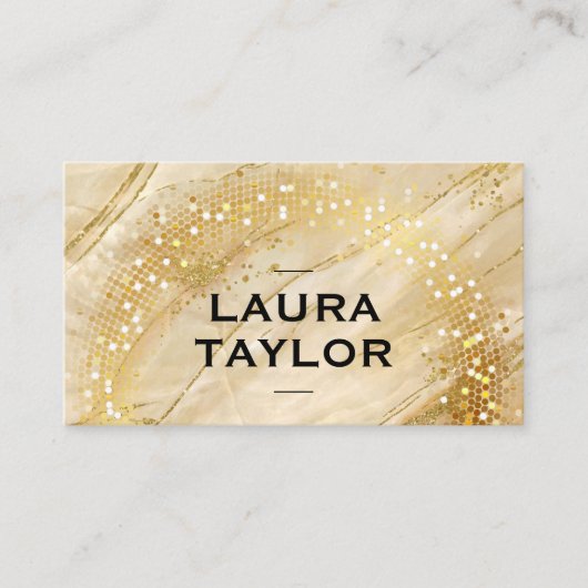 Carte De Visite Séquin d'or | Marbre or (Devant)