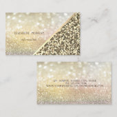 Carte De Visite Séquins de Parties scintillant moderne Bokeh Abstr (Devant / Derrière)