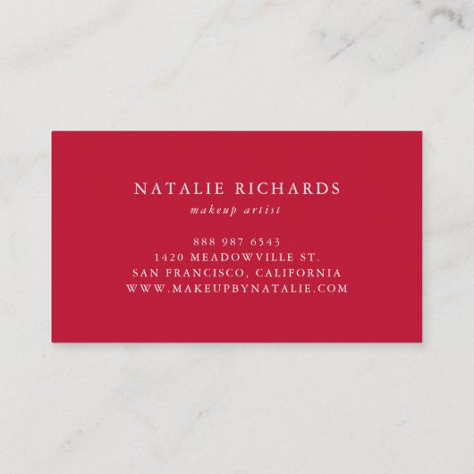 Carte De Visite Séquins rouges Parties scintillant Lips maquillage (Dos)