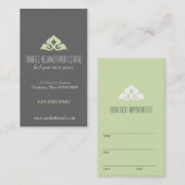 Carte de visite serein de rendez-vous de salon (Devant / Derrière)