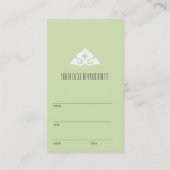 Carte de visite serein de rendez-vous de salon (Dos)