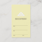 Carte de visite serein de rendez-vous de salon (Dos)