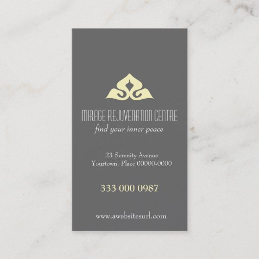 Carte de visite serein de rendez-vous de salon (Devant)