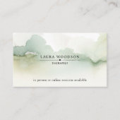 Carte De Visite Serene Abstract Watercolor Therapist (Devant)