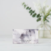 Carte De Visite Serene Massage Therapy Mist Trees Watercolor (Debout devant)
