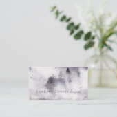 Carte de visite Serene Soft Aquarelle Arbres (Debout devant)