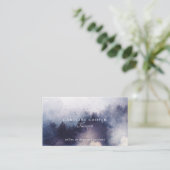 Carte De Visite Serene Therapist Mist Trees Watercolor (Debout devant)