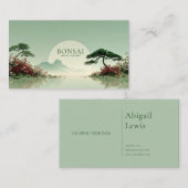 Carte De Visite Serene Zen Garden Landscape Red Rose Sun Sphere (Devant / Derrière)