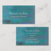 Carte De Visite Sérénité Abstraite verte et violette (Devant / Derrière)