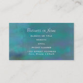 Carte De Visite Sérénité Abstraite verte et violette (Dos)