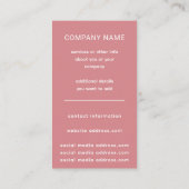 Carte De Visite Sérénité d'or (Dos)