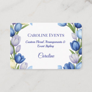 Carte De Visite Sérénité en Fleur Pastel Tulip Floral Maison Décor