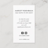 Carte De Visite Sérénité Lune : Embrassez les mains de guérison bl (Dos)