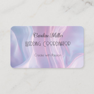 Carte De Visite Serenity in Pink Coordinateur Mariage Abstrait
