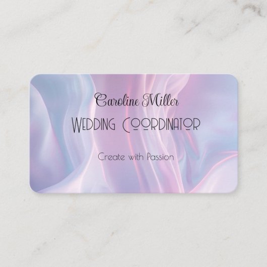 Carte De Visite Serenity in Pink Coordinateur Mariage Abstrait (Devant)