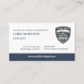 Carte De Visite Sergent de police (Devant)