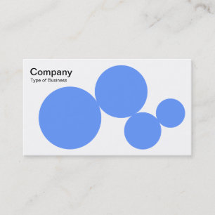 Carte De Visite Série Cercle - Bleu bébé sur fond blanc