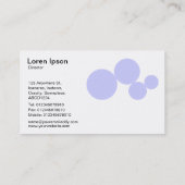 Carte De Visite Série circulaire - Bleu en poudre sur blanc (Dos)