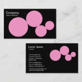 Carte De Visite Série circulaire - rose sur noir (Devant / Derrière)