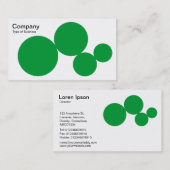 Carte De Visite Série circulaire - Vert herbe sur blanc (Devant / Derrière)