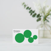 Carte De Visite Série circulaire - Vert herbe sur blanc (Debout devant)