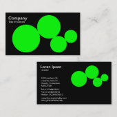 Carte De Visite Série circulaire - Vert sur noir (Devant / Derrière)