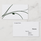 Carte De Visite Série florale - 02 - blanc/vert (Devant / Derrière)