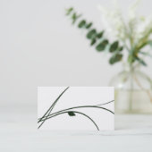 Carte De Visite Série florale - 02 - blanc/vert (Debout devant)