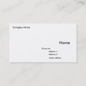 Carte De Visite Série florale - 02 - blanc/vert (Dos)