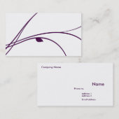 Carte De Visite Série florale - 02 - violette (Devant / Derrière)