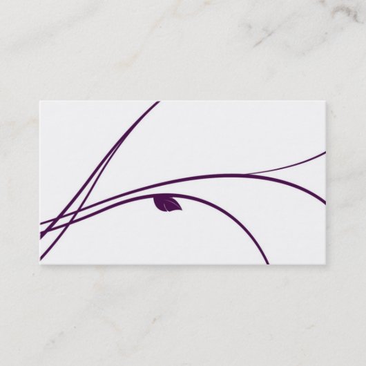 Carte De Visite Série florale - 02 - violette (Devant)