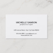 Carte De Visite Serif | Monogram | Bleu Clair (Dos)