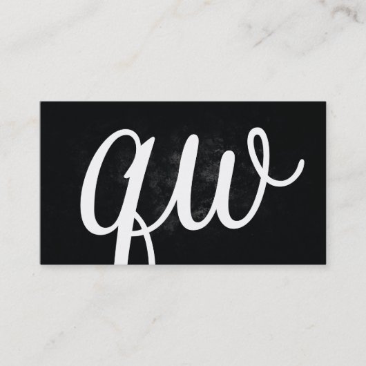 Carte De Visite Serif | Monogram | Noir (Devant)