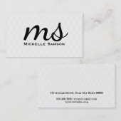 Carte De Visite Serif | Monogramme (Devant / Derrière)