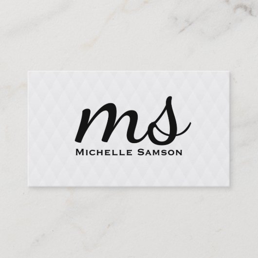 Carte De Visite Serif | Monogramme (Devant)