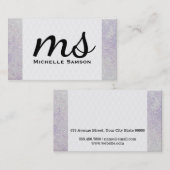 Carte De Visite Serif | Monogramme (Devant / Derrière)