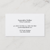 Carte De Visite Serif Type 2 (Dos)