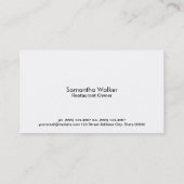 Carte De Visite Serif Type 2 (Dos)