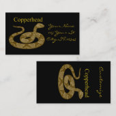 Carte De Visite Serpent à tête de cuivre enroulé Thunder_Cove (Devant / Derrière)