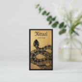 Carte de visite serpent d'or (Debout devant)