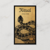 Carte de visite serpent d'or (Devant)
