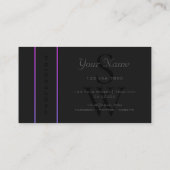 Carte De Visite Serpent mauve gris foncé couleur avec Monogramme n (Dos)