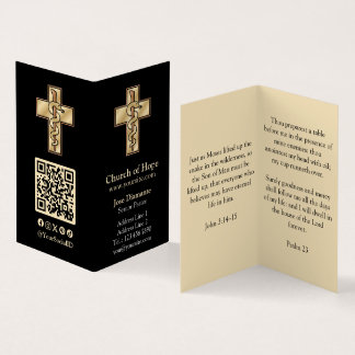 Carte De Visite Serpent sur Croix