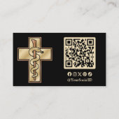 Carte De Visite Serpent sur Croix (Dos)