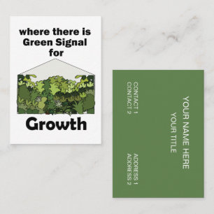 Carte De Visite Serre Signal Vert pour le Centre de Jardinage Croi