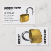 Carte De Visite Serrurier (Devant / Derrière)