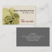 Carte De Visite Service à la maison de nettoyage (Devant / Derrière)