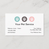 Carte De Visite Service Animalier Tendance (Devant)