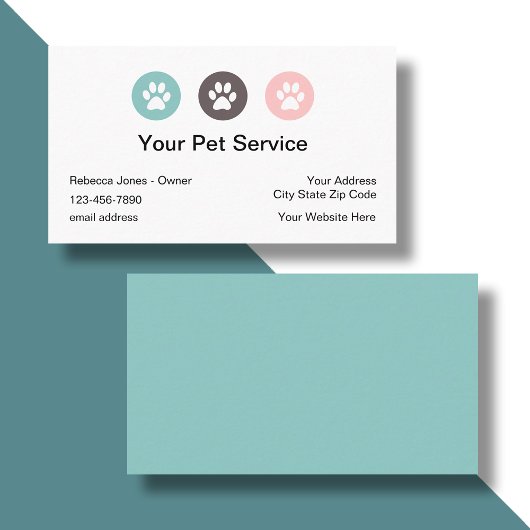 Carte De Visite Service Animalier Tendance